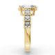 Oval Shape Diamond Bridal Ring in Gold