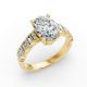 Oval Shape Diamond Bridal Ring in Gold