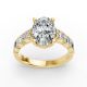Oval Shape Diamond Bridal Ring in Gold