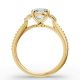 Oval Shape Diamond Bridal Ring in Gold