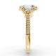 Oval Shape Diamond Bridal Ring in Gold