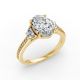 Oval Shape Diamond Bridal Ring in Gold