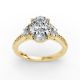 Oval Shape Diamond Bridal Ring in Gold