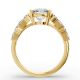 Oval Shape Diamond Bridal Ring in Gold