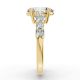Oval Shape Diamond Bridal Ring in Gold