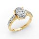 Oval Shape Diamond Bridal Ring in Gold