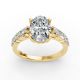 Oval Shape Diamond Bridal Ring in Gold