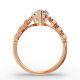 Pear Shape Diamond Bridal Ring in Gold
