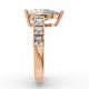 Pear Shape Diamond Bridal Ring in Gold