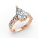 Pear Shape Diamond Bridal Ring in Gold