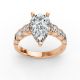 Pear Shape Diamond Bridal Ring in Gold
