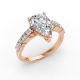 Pear Shape Diamond Bridal Ring in Gold
