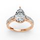 Pear Shape Diamond Bridal Ring in Gold