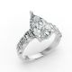 Pear Shape Diamond Bridal Ring in Gold