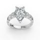 Pear Shape Diamond Bridal Ring in Gold