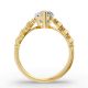 Pear Shape Diamond Bridal Ring in Gold