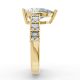 Pear Shape Diamond Bridal Ring in Gold