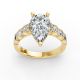 Pear Shape Diamond Bridal Ring in Gold