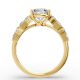 Pear Shape Diamond Bridal Ring in Gold