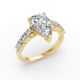 Pear Shape Diamond Bridal Ring in Gold