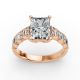 Radiant Shape Diamond Bridal Ring in Gold
