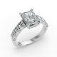 Radiant Shape Diamond Bridal Ring in Gold