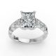 Radiant Shape Diamond Bridal Ring in Gold
