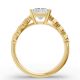 Radiant Shape Diamond Bridal Ring in Gold