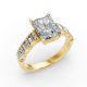 Radiant Shape Diamond Bridal Ring in Gold