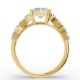 Radiant Shape Diamond Bridal Ring in Gold