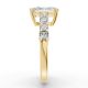Radiant Shape Diamond Bridal Ring in Gold