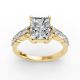 Radiant Shape Diamond Bridal Ring in Gold