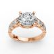 Round Shape Diamond Bridal Ring in Gold