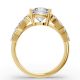 Round Shape Diamond Bridal Ring in Gold