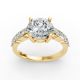 Round Shape Diamond Bridal Ring in Gold