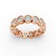 Round Shape Diamond Eternity Bands in Gold