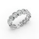 Round Shape Diamond Eternity Bands in Gold