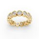 Round Shape Diamond Eternity Bands in Gold