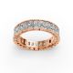 Radiant Shape Diamond Eternity Bands in Gold