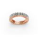 Radiant Shape Diamond Eternity Bands in Gold