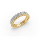 Radiant Shape Diamond Eternity Bands in Gold
