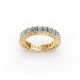 Radiant Shape Diamond Eternity Bands in Gold