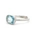 Color Candy Rings  with 2.05  Cushion Blue Topaz 0.00  Sides set on 1.49gr Silver