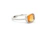 Color Candy Rings  with 1.58  Cushion Citrine 0.00  Sides set on 1.46gr Silver