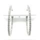 Basics Earrings  2.00   with 2.00  Round Brilliant Diamond Sides set on 0.00gr 14k WG