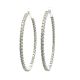 Earrings  4.00   with 4.00  Round Brilliant Diamond Sides set on 15.14gr 14k WG