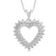 14KW 2ROW 1 CTW HEART  PENDANT
