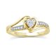 14k YG Diamond  Rings  Round 0.13CT 13D  -0.13CTW  2.65GR