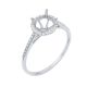 Bridal Rings 0.15ctw 38 RD Natural Diamonds set on 1.38gr 14k WG