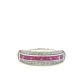 14k WG Diamond Ring Round 0.28CT Ruby Sq 11-0.66CTW 34D-0.28CTW 2.58GR